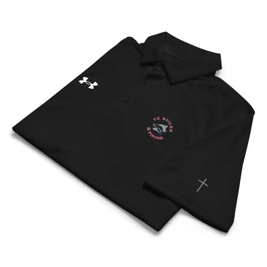 Black TC Boiler Under Armour polo shirt