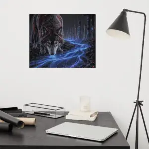 Digital Wolf Matte Poster