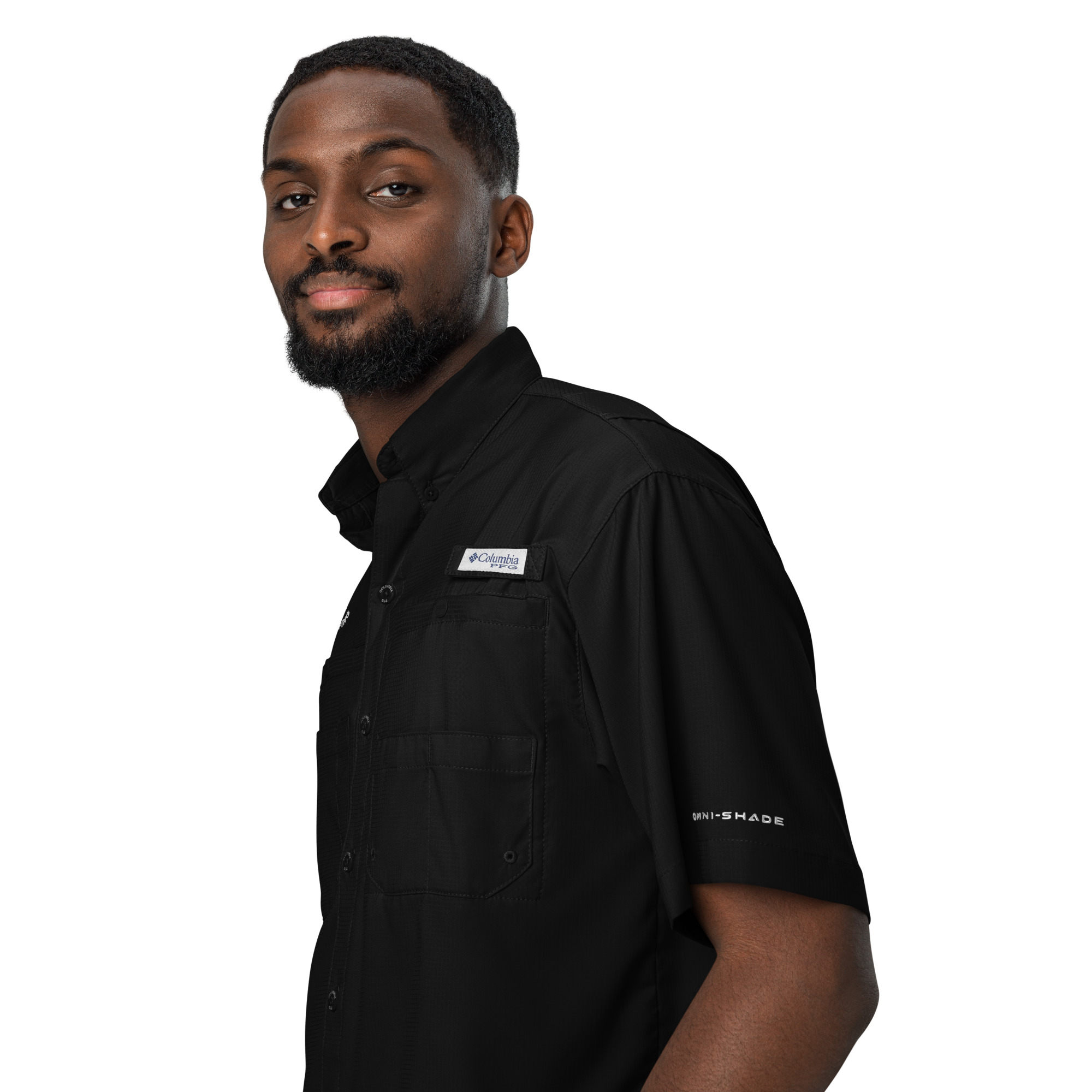 TCB Logo Columbia Men’s Short-Sleeve Button-Down Shirt - Image 3