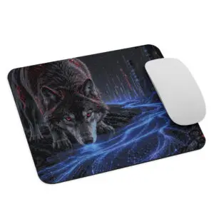 Digital Wolf Mouse Pad