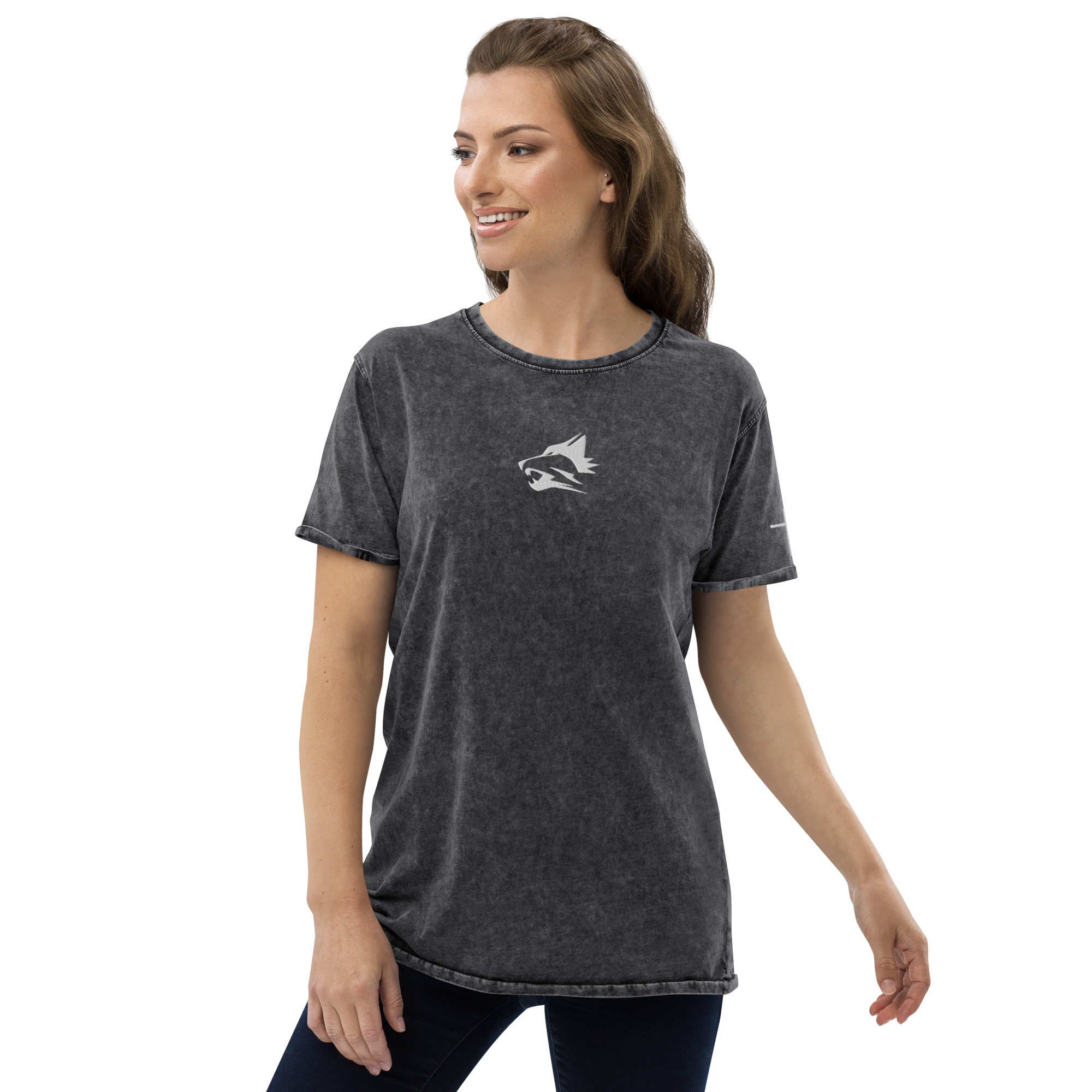 Wolfpack Women’s Acid-Wash T-Shirt - White Embroidery | Husky CA6689 - Image 25
