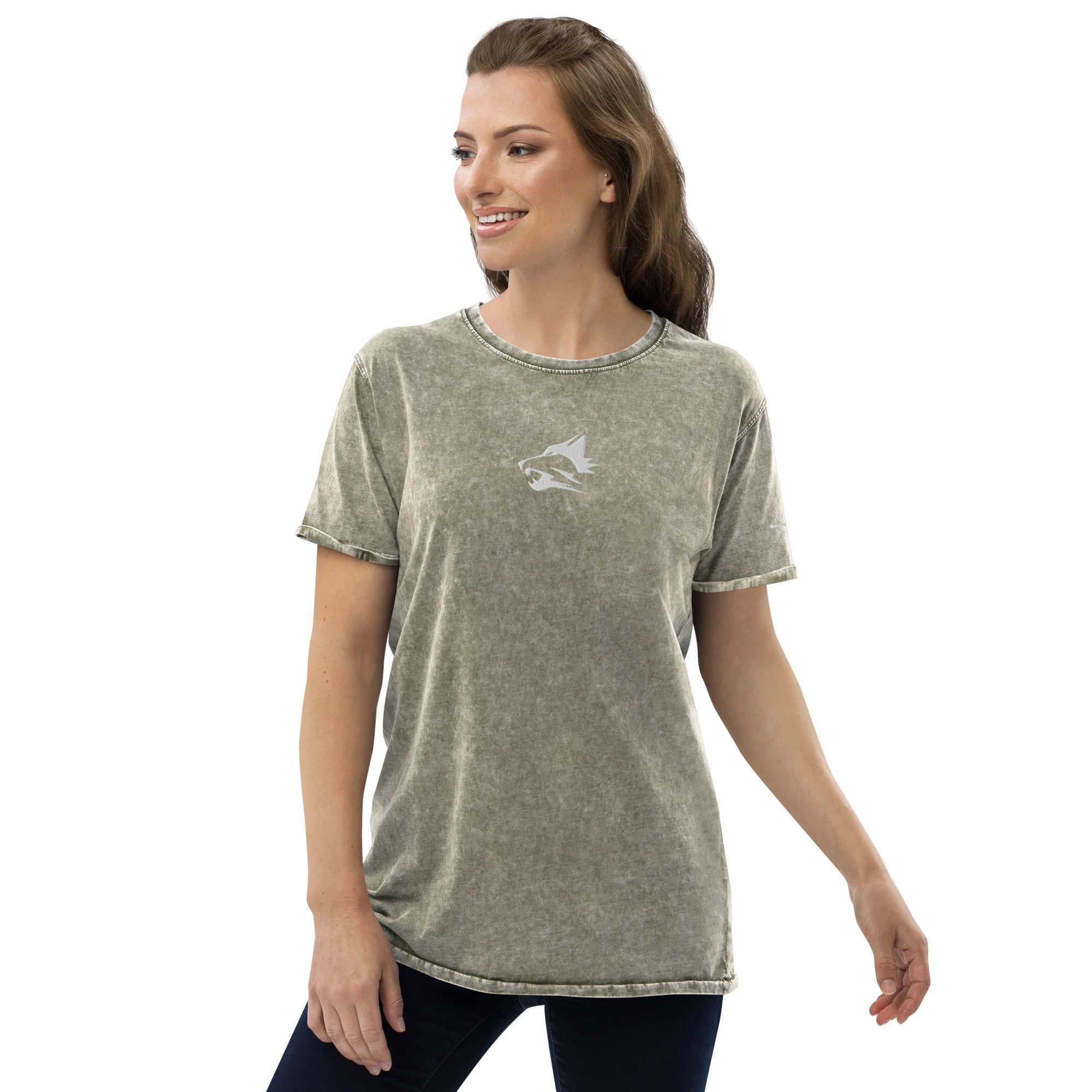 Wolfpack Women’s Acid-Wash T-Shirt - White Embroidery | Husky CA6689 - Image 23