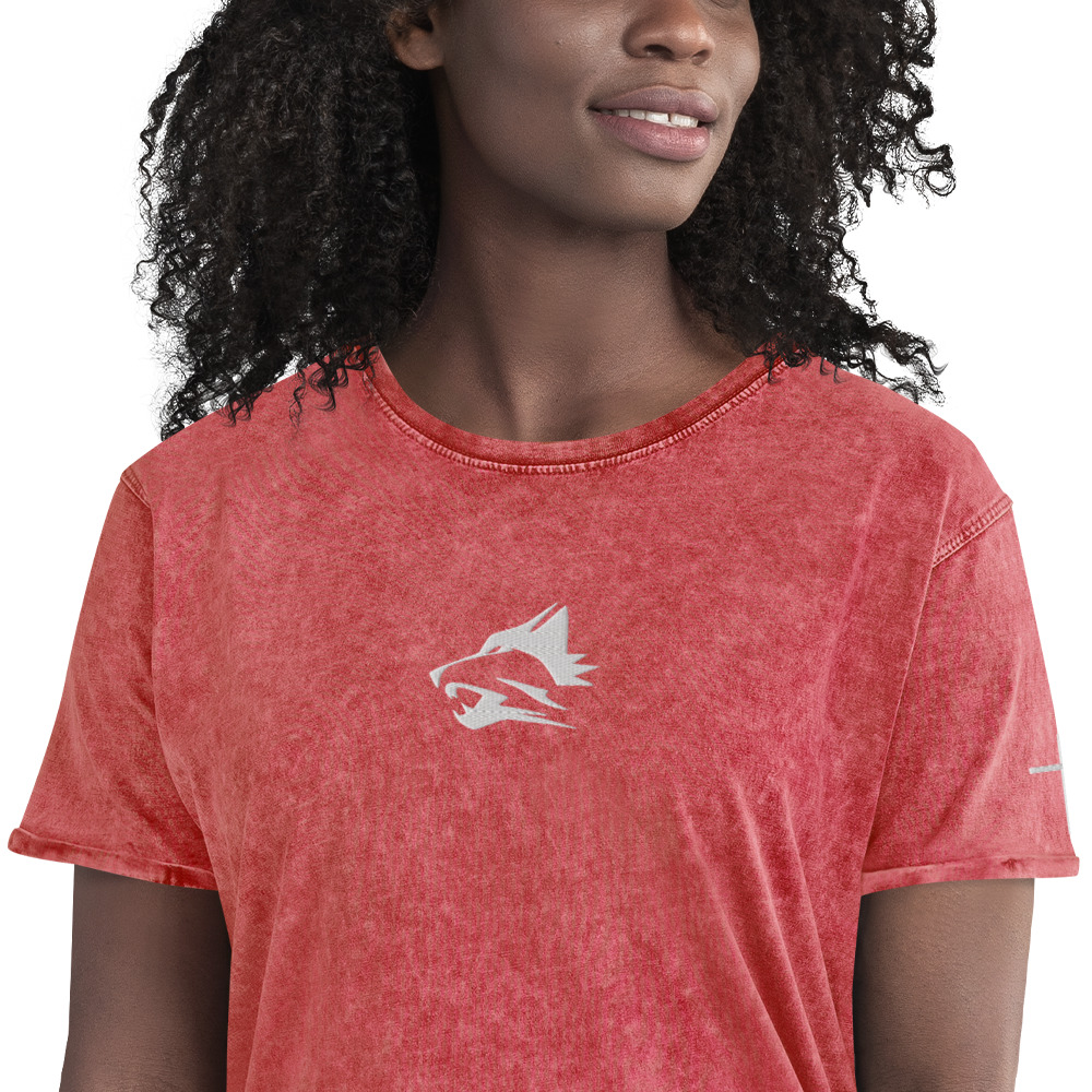 Wolfpack Women’s Acid-Wash T-Shirt - White Embroidery | Husky CA6689 - Image 20