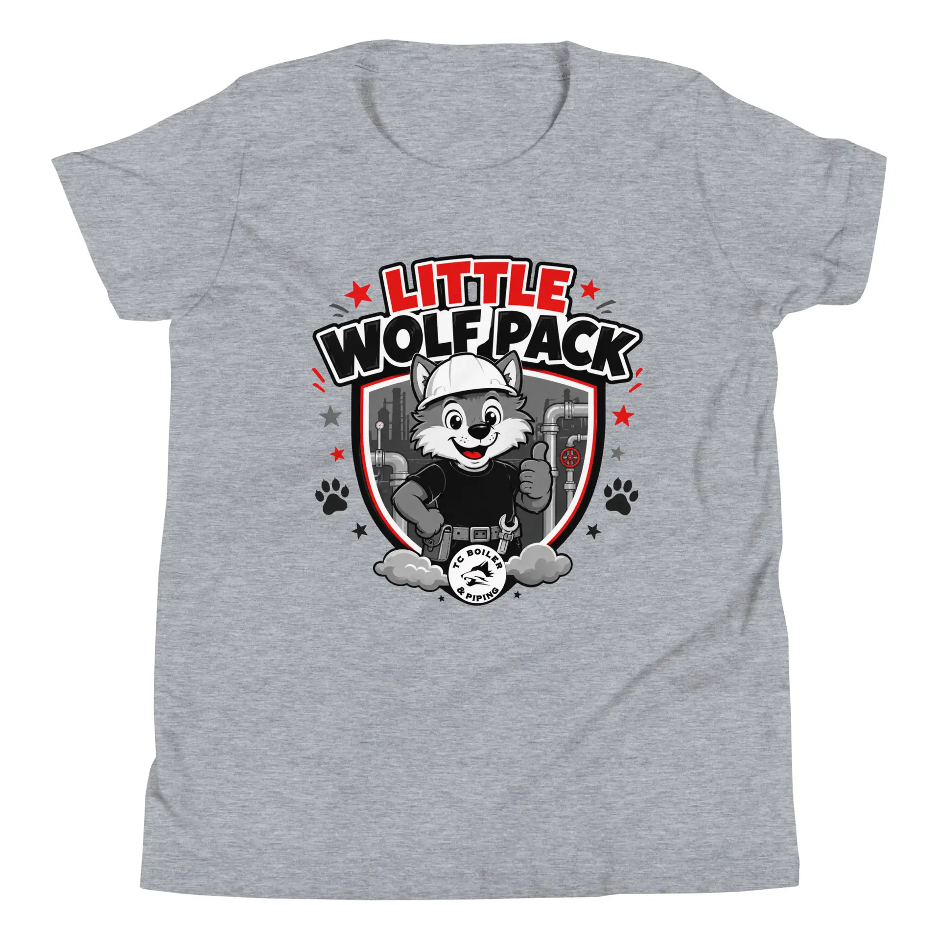 Little Wolf Pack Youth T-Shirt | Bella + Canvas 3001Y - Image 3