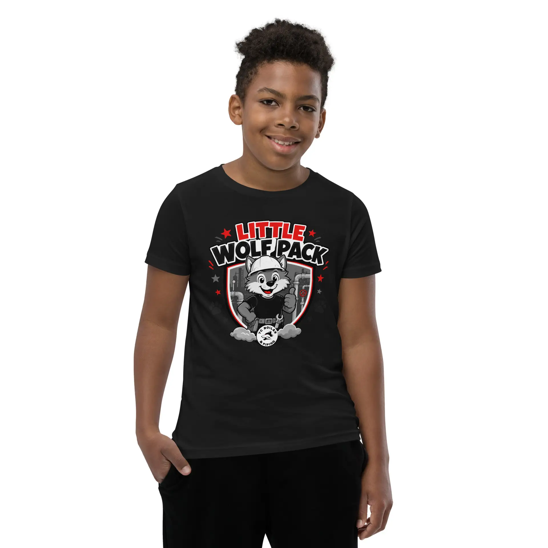 Little Wolf Pack Youth T-Shirt | Bella + Canvas 3001Y - Image 15