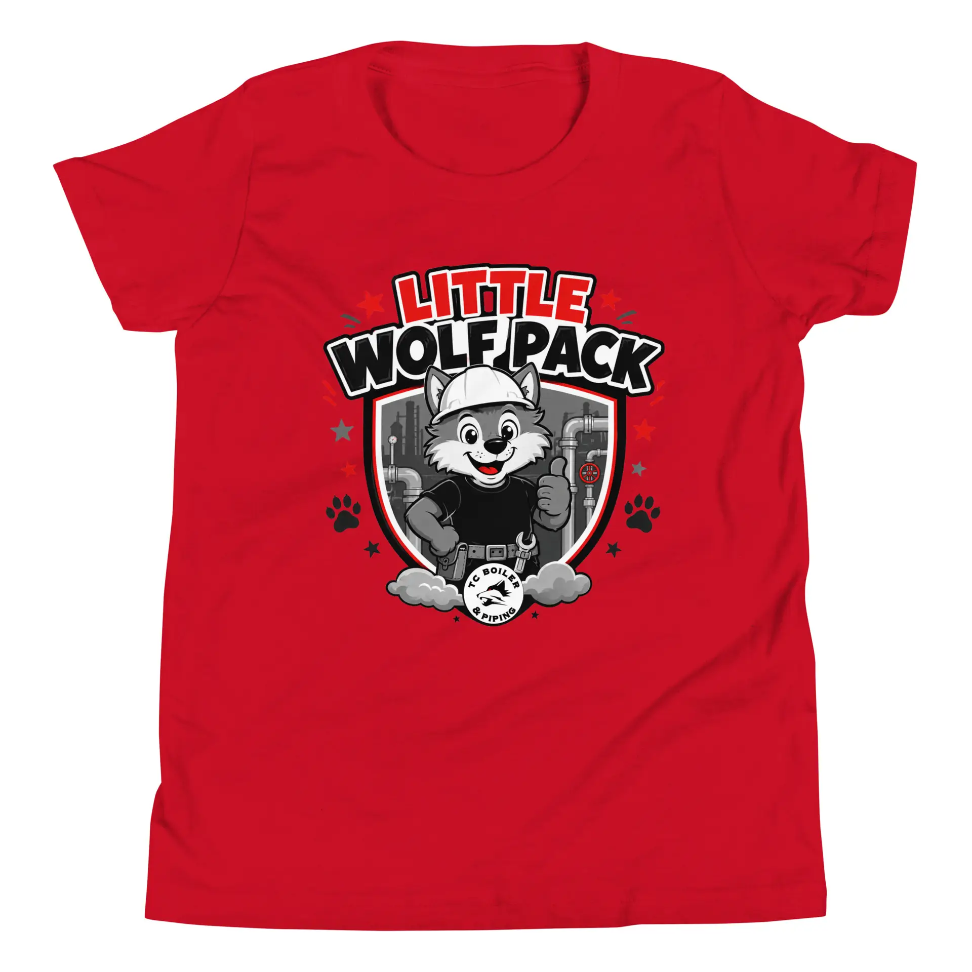 Little Wolf Pack Youth T-Shirt | Bella + Canvas 3001Y - Image 2