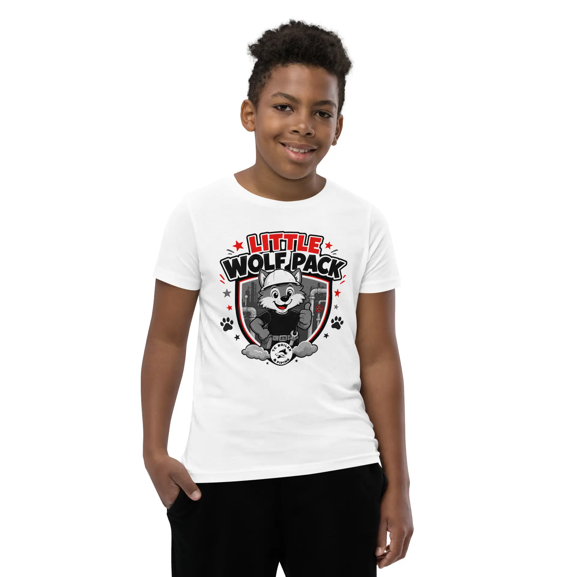 Little Wolf Pack Youth T-Shirt | Bella + Canvas 3001Y - Image 11
