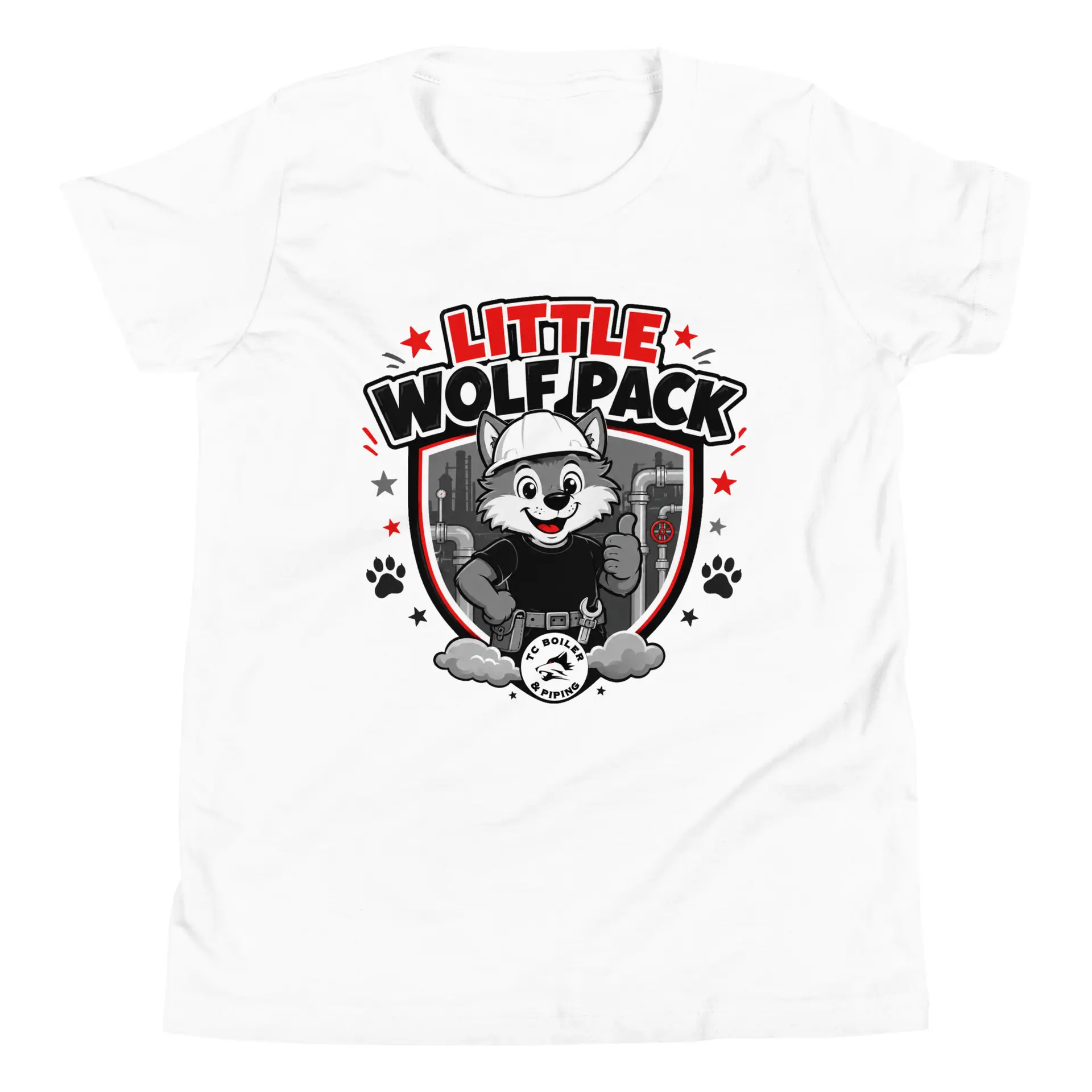 Little Wolf Pack Youth T-Shirt | Bella + Canvas 3001Y - Image 5
